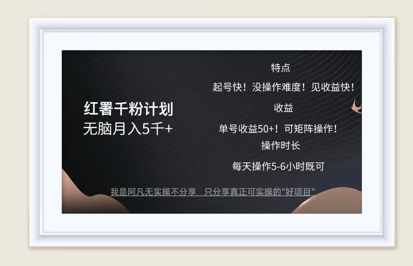 （12560期）红薯千粉计划无脑月入5千+！既做既赚！ - 副业心选-副业心选