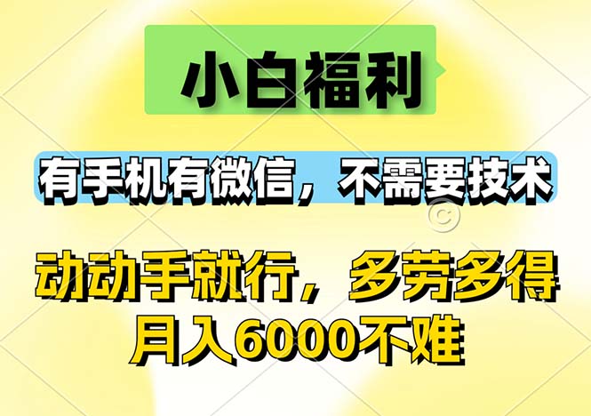 （12565期）小白福利，有手机有微信，0成本，不需要任何技术，动动手就行，随时随…-副业心选