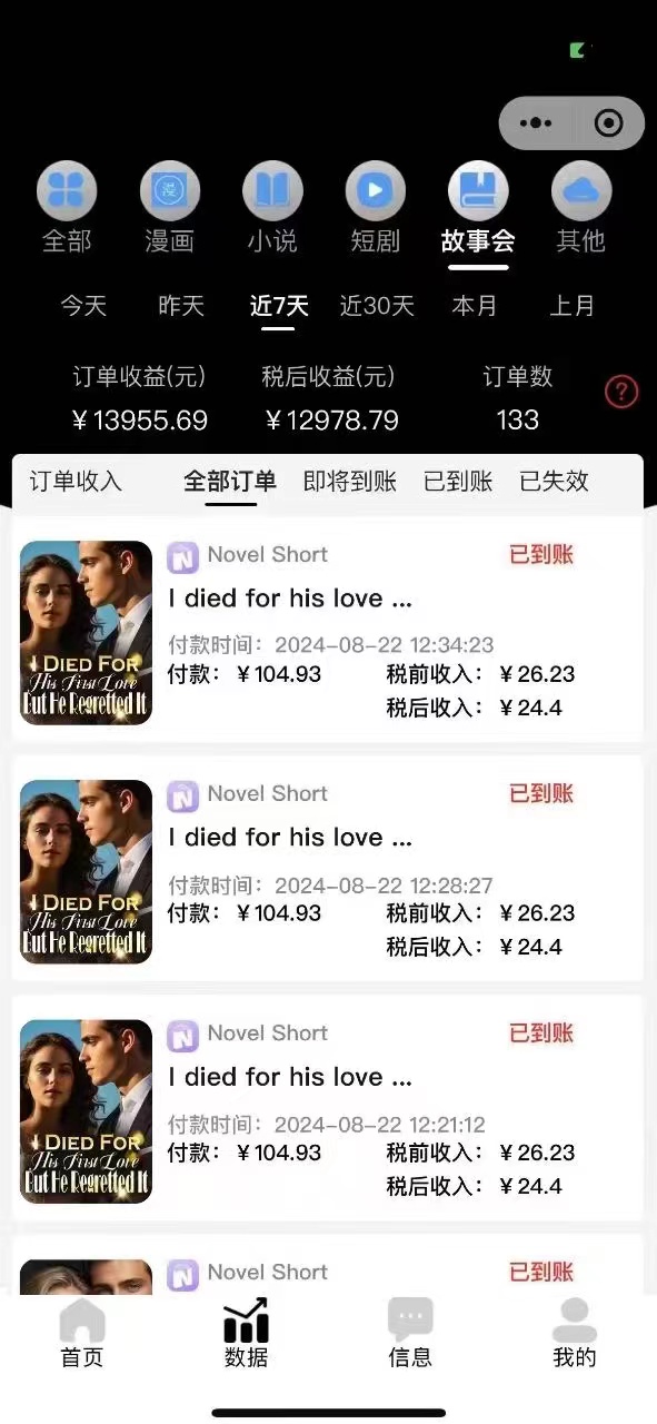 图片[3]-（12333期）最新海外小说推文撸美金，日入1000＋ 蓝海市场，矩阵放大收益爆炸 - 副业心选-副业心选