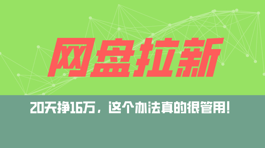 （12294期）网盘拉新+私域运营玩法，零基础入门，小白可操作，当天见效，日入5000+ - 副业心选-副业心选