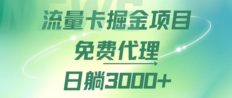 （12321期）流量卡掘金代理，日躺赚3000+，变现暴力，多种推广途径 - 副业心选-副业心选