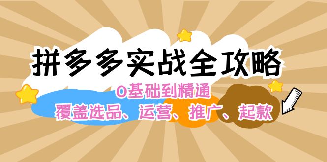 （12292期）拼多多实战全攻略：0基础到精通，覆盖选品、运营、推广、起款 - 副业心选-副业心选