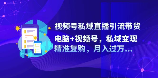 （12249期）视频号私域直播引流带货：电脑+视频号，私域变现，精准复购，月入过万… - 副业心选-副业心选