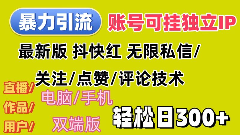 （12210期）暴力引流法 全平台模式已打通  轻松日上300+-副业心选