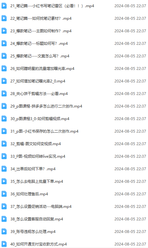 图片[3]-（12003期）2024小红书电商实战课：全体系打造 全方位梳理 小红书电商逻辑体系 (42节) - 副业心选-副业心选