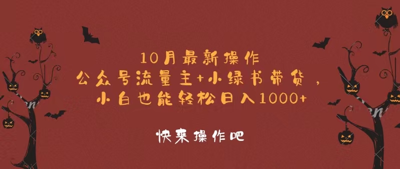 （12977期）10月最新操作，公众号流量主+小绿书带货，小白轻松日入1000+-副业心选