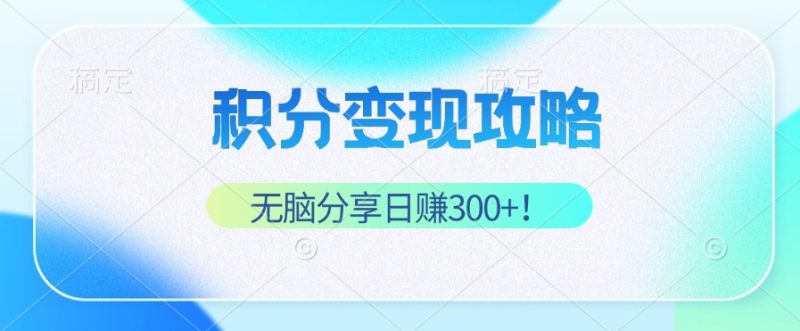 （12781期）积分变现攻略 带你实现稳健睡后收入，只需无脑分享日赚300+-副业心选