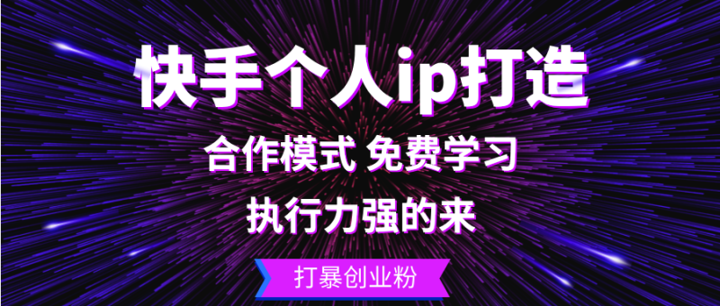 （13023期）快手个人ip打造：执行力强的来 打暴创业粉-副业心选