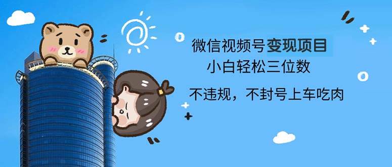 （13115期）2024最新微信视频号变现项目，小白轻松月入四位数 - 副业心选-副业心选