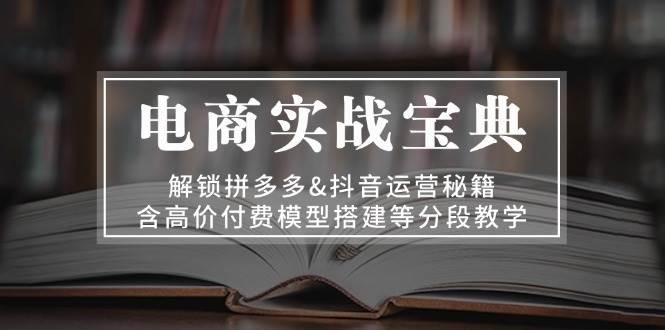 （13195期）电商实战宝典 解锁拼多多&抖音运营秘籍 含高价付费模型搭建等分段教学-副业心选