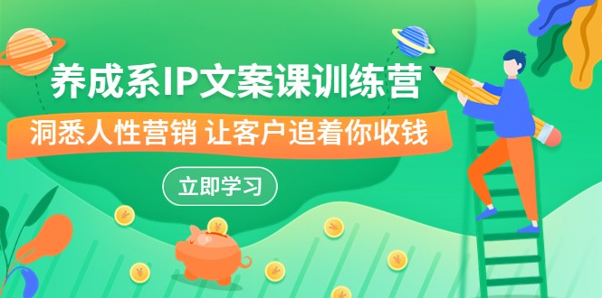 养成系-IP文案课训练营，文案心法的天花板 洞悉人性营销 让客户追着你收钱-副业心选