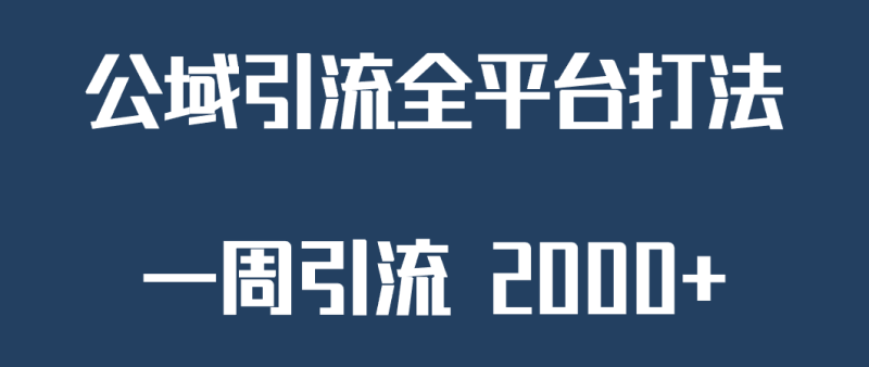 精准获客工具号，一周引流 2000+，公域引流全平台打法-副业心选