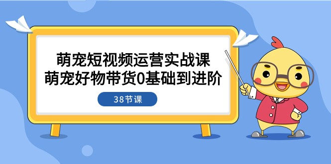 萌宠·短视频运营实战课：萌宠好物带货0基础到进阶（38节课）-副业心选