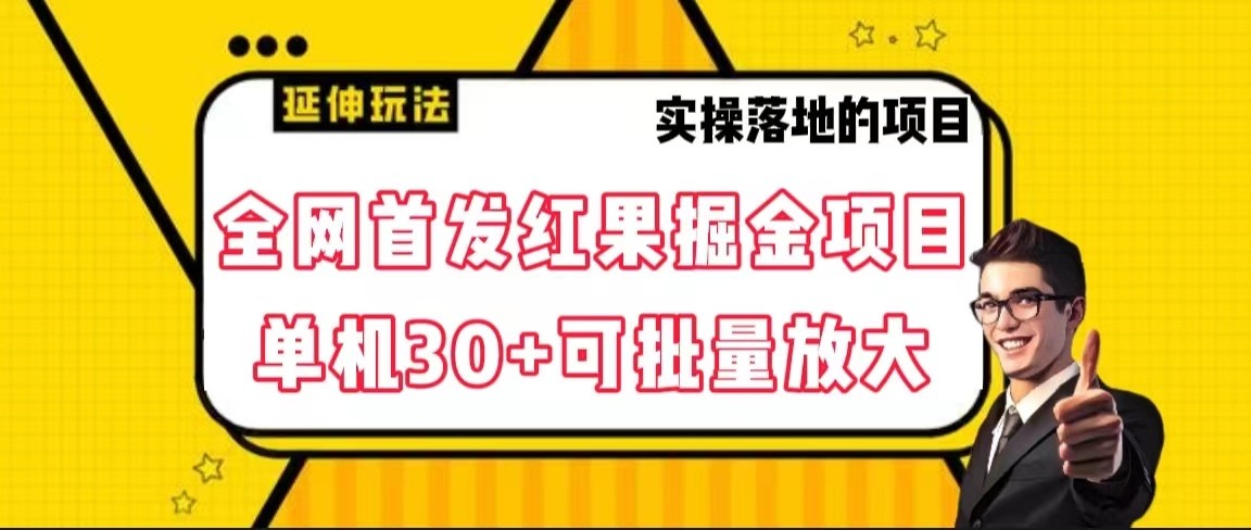全网首发红果掘金项目，简单操作单机30＋可批量放大 - 副业心选-副业心选