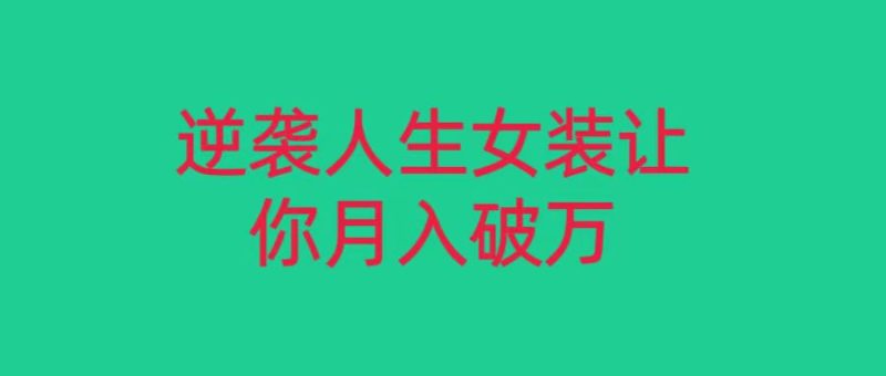 小红书女装无货源月入过万，只要努力就会有成效！-副业心选