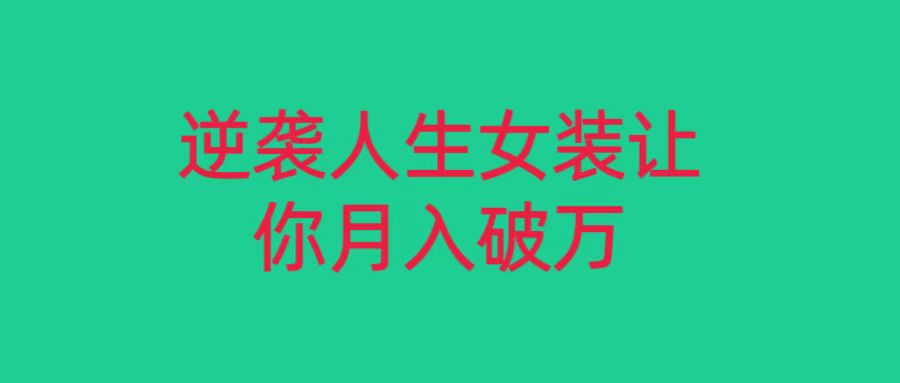 小红书女装无货源月入过万，只要努力就会有成效！ - 副业心选-副业心选