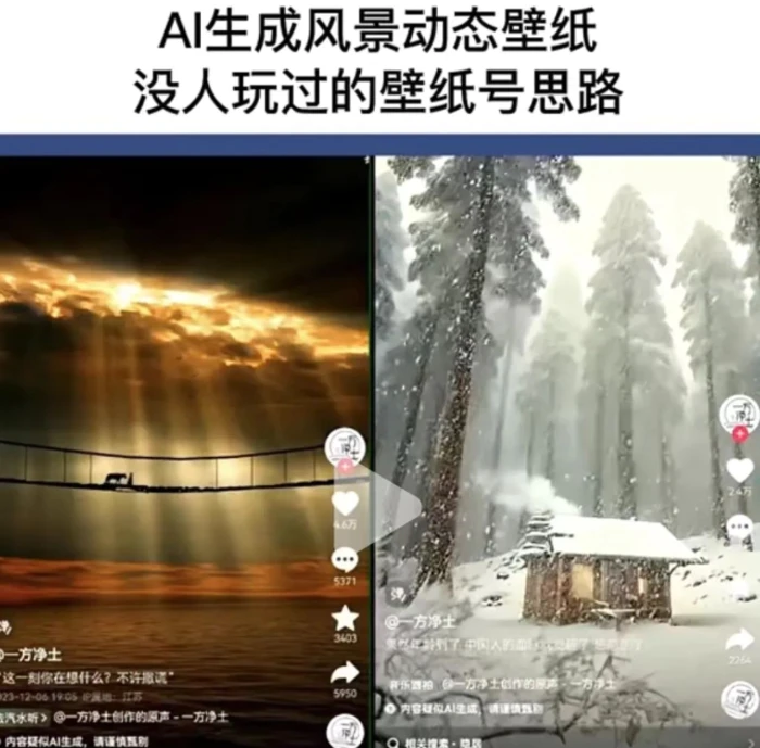 图片[2]-AI风景号7天涨粉10W，小白也能1分钟掌握的视频制作教程 - 副业心选-副业心选