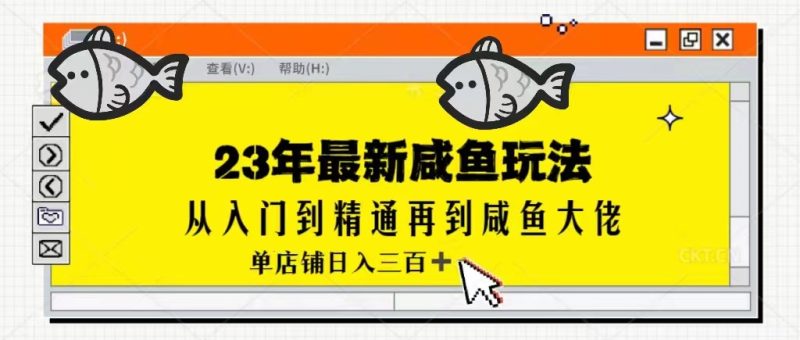 2023最新闲鱼实战课，从入门到精通再到闲鱼大佬，单号日入300+（更新）-副业心选