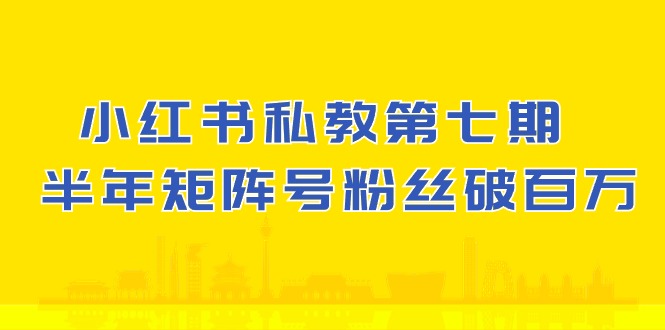 小红书私教第七期，小红书90天涨粉18w，1周涨粉破万 半年矩阵号粉丝破百万 - 副业心选-副业心选