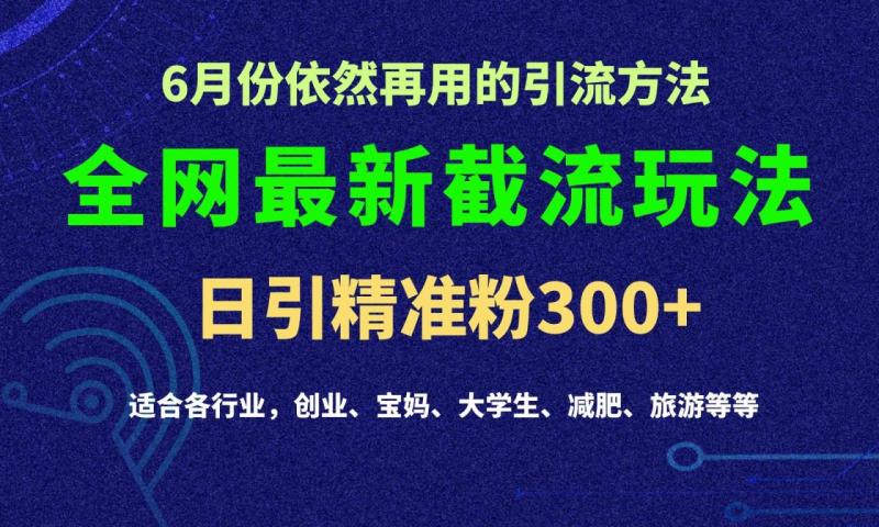2024全网最新截留玩法，每日引流突破300+-副业心选