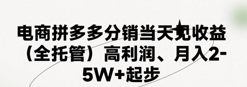 最新拼多多模式日入4K+两天销量过百单，无学费、 老运营代操作、小白福利，了解不吃亏 - 副业心选-副业心选