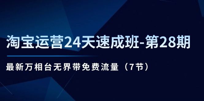 淘宝运营24天速成班第28期：最新万相台无界带免费流量（7节课） - 副业心选-副业心选