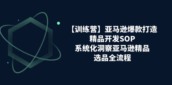 亚马逊爆款打造之精品开发SOP【训练营】，系统化洞察亚马逊精品选品全流程 - 副业心选-副业心选