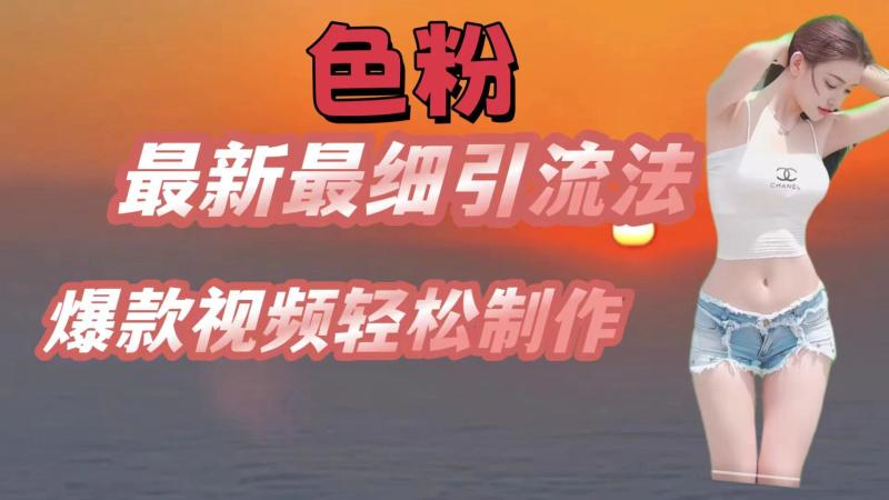 色粉最新最细引流法，七天螺旋起号法，爆款视频轻松制作-副业心选