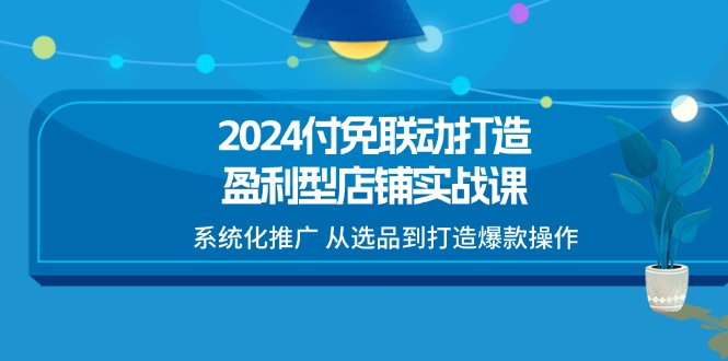 2024付免联动打造盈利型店铺实战课，系统化推广 从选品到打造爆款操作 - 副业心选-副业心选