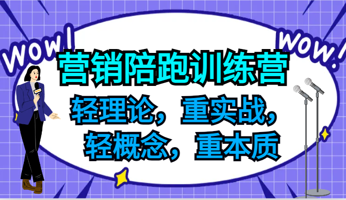 营销陪跑训练营，轻理论，重实战，轻概念，重本质，适合中小企业和初创企业的老板 - 副业心选-副业心选