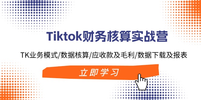 Tiktok财务核算实战营：TK业务模式/数据核算/应收款及毛利/数据下载及报表-副业心选