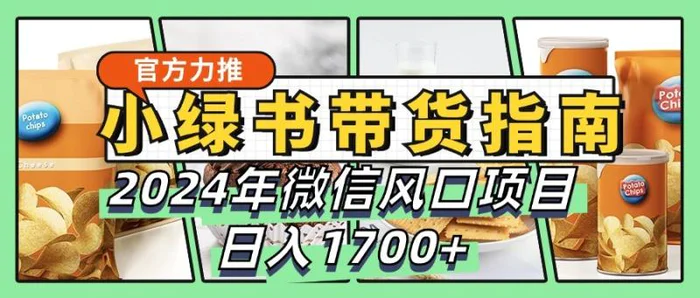 小绿书带货完全教学指南，2024年微信风口项目，日入1700+ - 副业心选-副业心选
