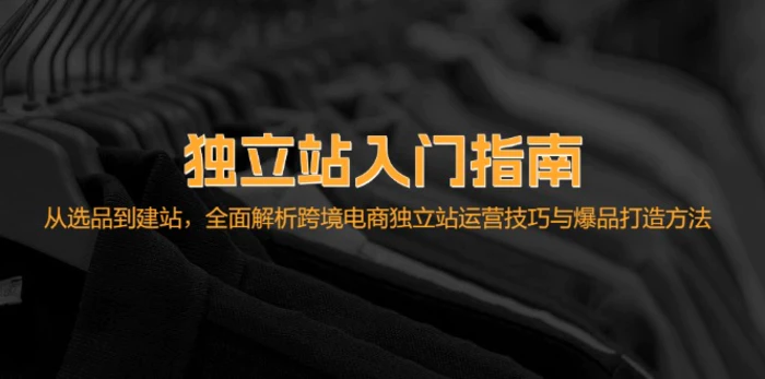 独立站入门指南：从选品到建站，全面解析跨境电商独立站运营技巧与爆品打造方法 - 副业心选-副业心选