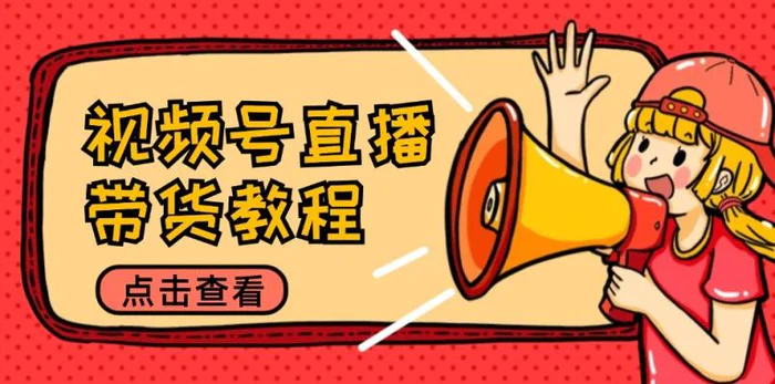 视频号直播带货教程：选品思路与话术拆解/掌握多种带货套路/提升直播效果-副业心选