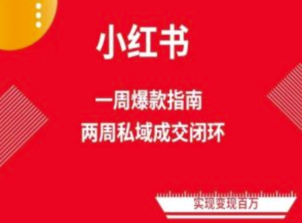 爆款小红书免费流量体系课程(两周变现)，小红书电商教程 - 副业心选-副业心选