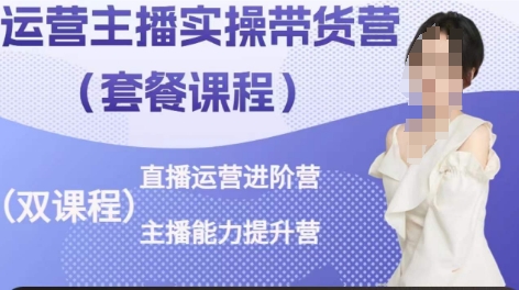 运营主播实操带货营，直播运营进阶，主播能力提升-副业心选