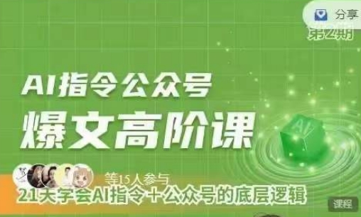 Ai指令公众号高阶课，学会ai指令+公众号的底层逻辑 - 副业心选-副业心选