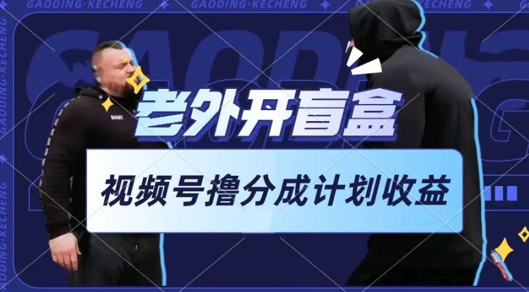 老外开盲盒视频，撸视频号分成计划收益，每天只需一小时，新手小白轻松上手【揭秘】 - 副业心选-副业心选