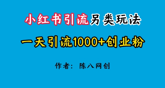 2024小红书引流另类玩法，一天引流1000+创业粉-副业心选