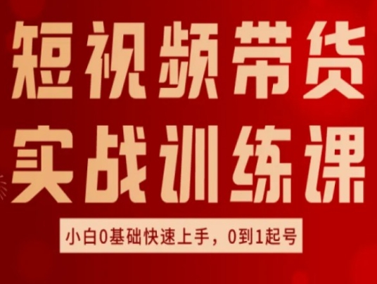 短视频带货实战训练课，好物分享实操，小白0基础快速上手，0到1起号 - 副业心选-副业心选