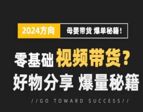 短视频母婴赛道实操流量训练营，零基础视频带货，好物分享，爆量秘籍 - 副业心选-副业心选