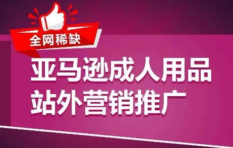 全网稀缺！亚马逊成人用品站外营销推广，​教你引爆站外流量，开启爆单模式 - 副业心选-副业心选