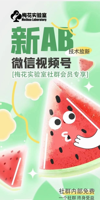 梅花实验室2024年AB技术视频号AB合成破解版 - 副业心选-副业心选