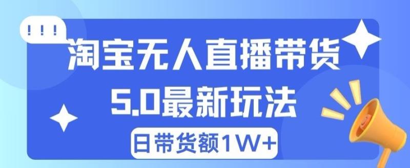 蓝海项目 淘宝无人直播冷门赛道 日赚500+无脑躺赚 小白有手就行 - 副业心选-副业心选
