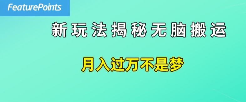 简单操作，每天50美元收入，搬运就是赚钱的秘诀【揭秘】 - 副业心选-副业心选