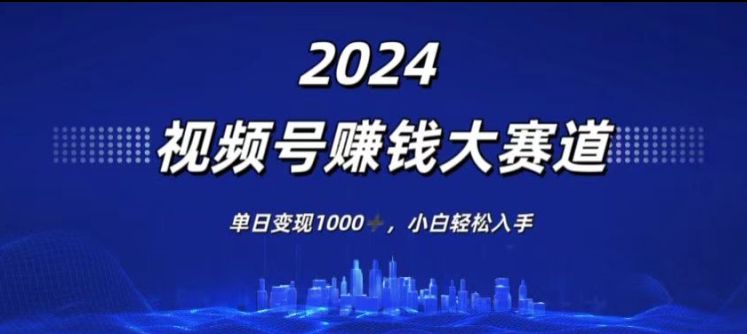 2024年度视频号赚钱大赛道，单日变现1K，小白轻松入手 - 副业心选-副业心选