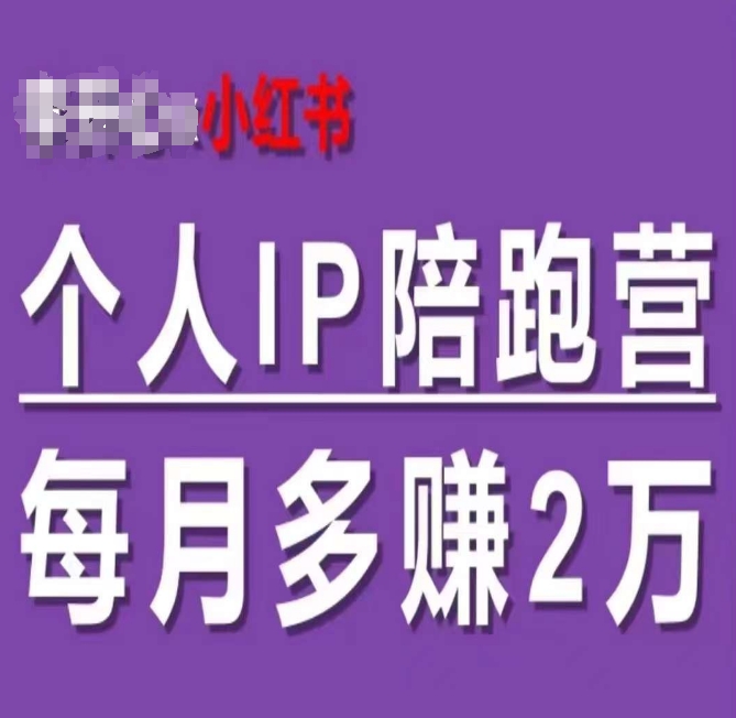小红书个人IP陪跑营，60天拥有自动转化成交的双渠道个人IP，每月多赚2w - 副业心选-副业心选