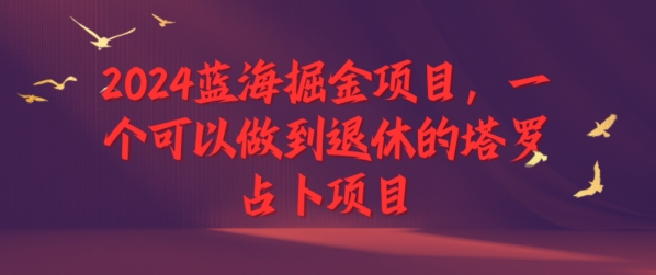 2024蓝海掘金项目，一个可以做到退休的塔罗占卜项目 - 副业心选-副业心选