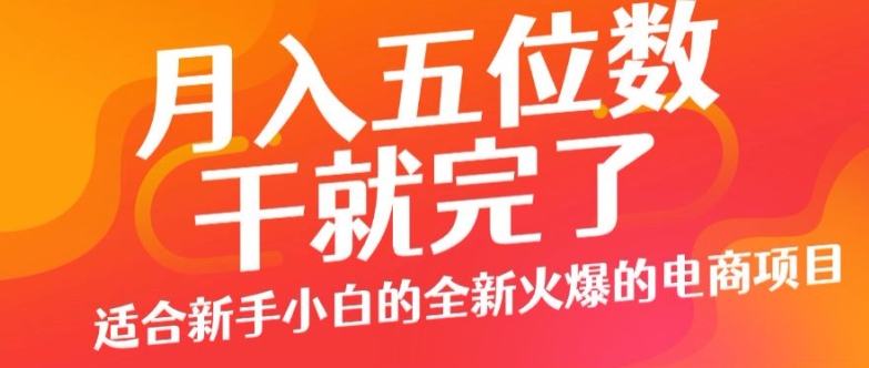 月入五位数，干就完了， 适合新手小白的全新火爆的电商项目 - 副业心选-副业心选