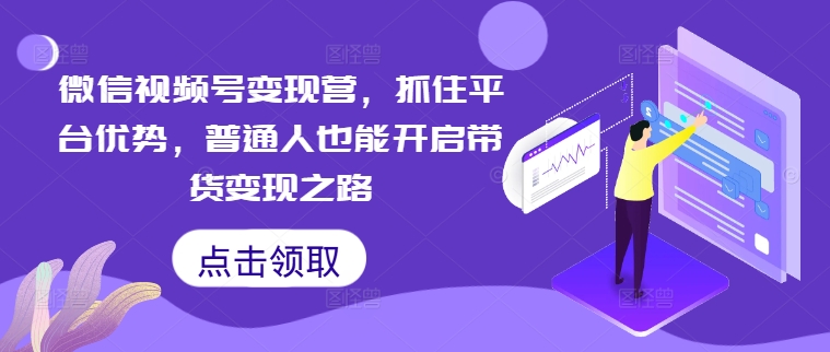 微信视频号变现营，抓住平台优势，普通人也能开启带货变现之路 - 副业心选-副业心选